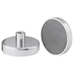 HOFFMANN - Magnete Permanente Cilindrico Piatto Con Filettatura Interna Ferrite