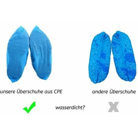 Copriscarpe Usa E Getta Confezione Da 50 Paia - Pantofole Extra Spesse Impermeabili Di Alta Qualità Per Pavimenti, Tappeti, Luoghi Di Lavoro, Interni Ed Esterni (blu) - immagine 3