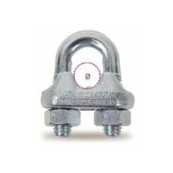 6 Pezzi Morsetto A Cavallotto Zincato Filetto 6 Mm Ø Interno 1/4 Morsetti