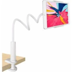 Supporto Per Tablet A Collo Di Cigno Supporto Per IPad - Braccio Flessibile Regolabile Nel Letto Per IPad/cellulare/interruttore/Samsung Galaxy Tabs/Kindle Fire HD Ecc. 4-10,6 Pollici 76 Cm (bianco)