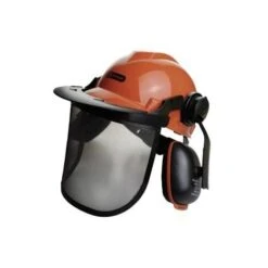 Casco Protezione Forestale Visiera In Rete Metallica Regolabile