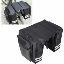 Doppia Borsa Laterale, Borsa Posteriore Per Bicicletta, Portapacchi Impermeabile, Borsa Per Bicicletta Da Esterno Multifunzionale Di Grande Capacità, Adatta Per Alpinismo, Attività All'aperto, Ecc. Ne