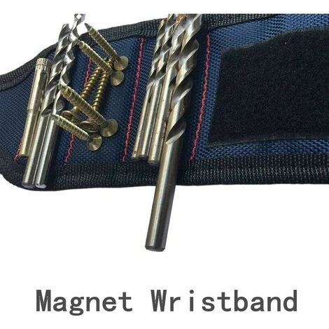 Braccialetto Magnetico, 10 Potenti Magneti Potenti Braccialetto Magnetico Per Contenere Viti, Rondelle, Scalpelli, Piccoli Utensili, Punte Da Trapano, I Migliori Strumenti Regalo Per Fai Da Te - immagine 2