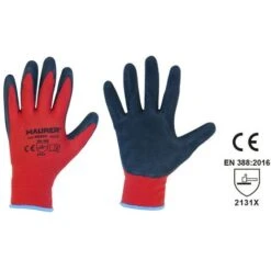 GUANTI NYLON ROSSO GRIPFLEX TG.10