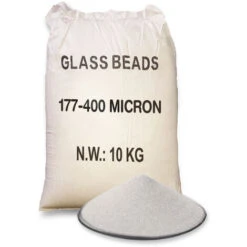 Sabbia Abrasiva Di Vetro Microsfere Di Vetro 10 KG 177-400µm Sabbiatura Per Legno, Pietra, Cemento, Metalli E Marmi