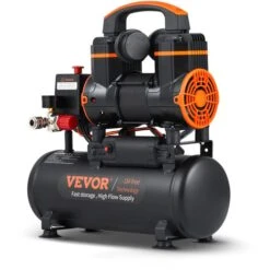 VEVOR Compressore Aria Portatile A Secco 900W Serbatoio 8L 70dB Velocita 2800RPM