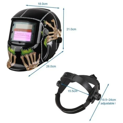 None Casco Per Saldatura Variabile Scuro Con Filtro LCD Auto-oscurante Per Saldatore ARC TIG MIG - immagine 3