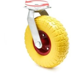 Rotella Orientabile Anti-foratura 258x78mm Con Supporto Ruotante E Disco In Metallo