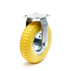 Ruota Da Trasporto Anti-foratura 225x58mm Con Supporto Fisso E Disco In Metallo