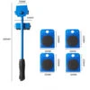 Heavy Duty Furniture Mobility Kit Appliance Roller Lifter Mobility System With 4 Wheels Slider Lifter Kit Blue