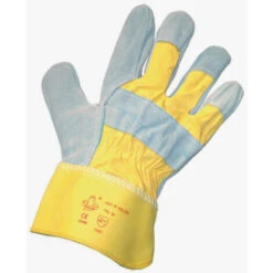 Guanti CROSTA DORSO Manich.tela GIALLA Taglia 10 - 10pz