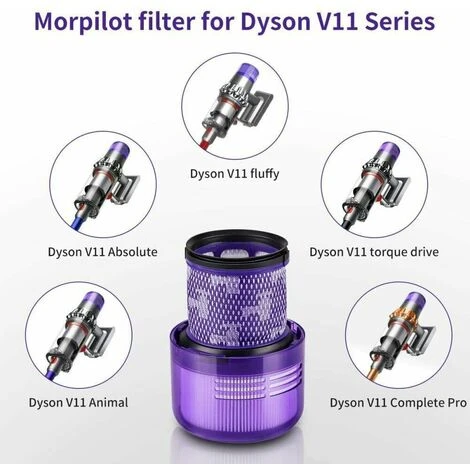 Confezione Da 3 Filtri Di Ricambio, Per Dyson V11, Cordless Torque Drive V11, V11 Tier, Aspirapolvere Cordless V15 Detect SV14, Pezzo Di Ricambio 970013-02 Lavabile E Riutilizzabile - immagine 4