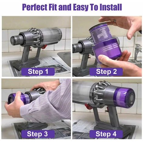 Confezione Da 3 Filtri Di Ricambio, Per Dyson V11, Cordless Torque Drive V11, V11 Tier, Aspirapolvere Cordless V15 Detect SV14, Pezzo Di Ricambio 970013-02 Lavabile E Riutilizzabile - immagine 5