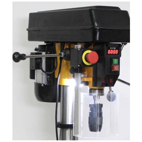 TRAPANO A COLONNA DA BANCO MANDRINO AUTOSERRANTE 16mm 550W DIGIMAX 16B PRO FEMI - immagine 2