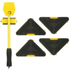 Sollevatore Per Mobili Per Impieghi Gravosi Con 4 Cursori Per Uno Spostamento Facile E Sicuro Spostamento Di Utensili Mobili Confezione Da 5 Oggetti Mobile Tool Mover Set Di Utensili Manuali Per Uso D
