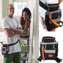 Trade Shop - Borsa Marsupio Cintura Porta Attrezzi Da Lavoro Utensili Elettricista Muratore