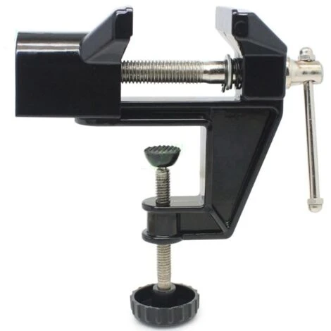 Trade Shop - Morsa Da Banco 50 Mm Fisso Tavolo Morsetto Girevole Base Fissa