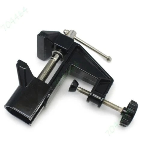 Trade Shop - Morsa Da Banco 50 Mm Fisso Tavolo Morsetto Girevole Base Fissa - immagine 3