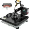 VEVOR 2 In 1 Macchina Digitale Intelligente Per Pressa A Caldo, 1500 W 15 X 15 Pollici Macchina Sublimazione Pressa Di Calore Girevole A 360 Gradi Per Magliette, Cuscini, Borse, Berretti, Cappelli