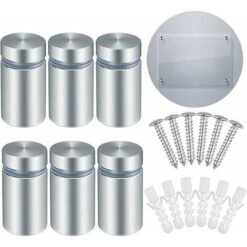 TTIO Supporto Per Viti Pubblicitarie In Acciaio Inossidabile 25 Pezzi Fissaggi Per Montaggio A Parete Per Pubblicità Standoff Staffa Per Vetro Acrilico Foto Pubblicità Dispositivi Medici Prodotti Deco