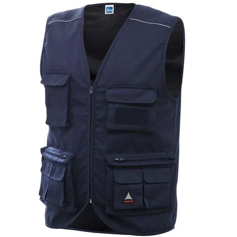 Gilet Da Lavoro Multi Tasche Siggi Chrome - Blue, Misura: 2XL (60/62)