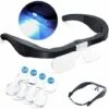 Lente D'ingrandimento Con Luce USB, Lente D'ingrandimento Per La Testa Per Chi Porta Gli Occhiali, Lente D'ingrandimento 1.5X, 2X, 2.5X, Lente D'ingrandimento Per La Testa Con Illuminazione A LED Set