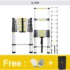 FREOSEN 3.2M Scala Telescopica Pieghevole Multifunzione In Alluminio Portatile, Con Borsa Per Il Trasporto E Guanti, Carico Massimo 150 Kg