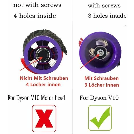 Gruppo Barra Spazzola, Spazzola A Rullo Di Ricambio Per Dyson 969331-01, 969110-01, Cyclone V10 Absolute, V10 Animal, V10 Animal Pro, V10 Motorhead, V10 Total Clean+ (ferro) - immagine 3