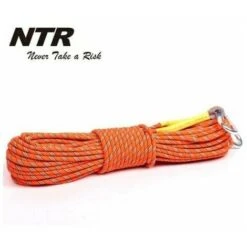 Corda Di Sicurezza Corda Di Fuga Corda Da Arrampicata Con Moschettone Campeggio Sport All'aria Aperta Corda Di Salvataggio Corda Intrecciata In Polipropilene Alpinismo All'aperto Antincendio (8mm 10m)