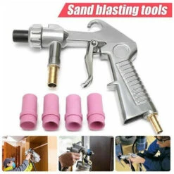 Sabbiatrice Pneumatica Per Sabbiatura + 4 Ugelli In Ceramica 4/5/6/7 Mm