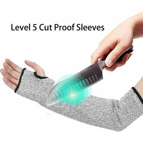 Manicotto Del Braccio Manicotto Del Braccio Resistente Al Taglio Manicotto Protettivo Per Guanti Da Lavoro Di Sicurezza Manica Lunga Resistente Al Taglio Per Cucina In Giardino E Lavori Agricoli (45 C - immagine 2