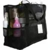 Borsa Da Spiaggia In Rete Con Cerniera 70x45x18cm Grande Borsa Da Spiaggia Pieghevole Anti-sabbia Borsa Portaoggetti Per Vestiti, Giocattoli, Asciugamani, Palestra, Piscina, Viaggi (nero)