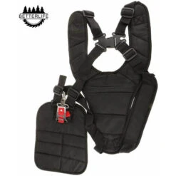 Bretelle Imbottite Con Bottone Di Sicurezza Per Imbracatura A Doppia Spalla Per Decespugliatore E Tagliabordi Bottone Di Sicurezza Per Spalla Imbottito Nero-