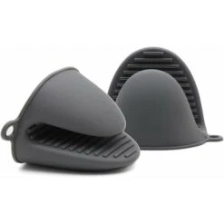 Guanto Da Forno In Silicone Spesso Resistente Al Calore Per Cucinare, Cuocere Al Forno, Barbecue E Grigliare (grigio)