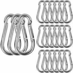 Moschettone M6 In Acciaio Inossidabile, 20 Moschettoni Per Impieghi Gravosi - Capacità Di Carico Del Moschettone In Acciaio Inossidabile 120 Kg / 260 Libbre, Moschettone 304 Swing - 6