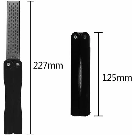 LITZEE Affilacoltelli, Pietra Per Affilare I Coltelli A Grana 400/600 Pieghevole Per Affilare I Coltelli, Pietra Per Affilare I Coltelli Tascabile A Doppia Faccia Per L'orto Da Campeggio All'aperto - immagine 4