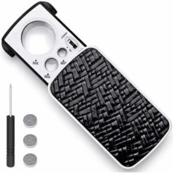 Lente D'ingrandimento Portatile Con Luce A LED, 30X 60X 90X Lente D'ingrandimento Piccola Per Ornamento Gioielli Rocce ITancobolli Monete Orologio Antico Modello Fotografico - Nero