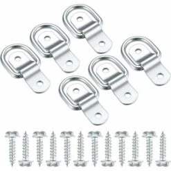 Anelli A D, Gancio Di Ancoraggio In Acciaio Inossidabile, Anello Di Montaggio Dell'anello Di Ancoraggio, Cinghia Di Ancoraggio 6 Pezzi E 12 Viti Per Rimorchio Per Auto, Amaca In Legno, Campeggio