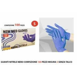 GUANTI NITRILE BLU CONF. 100 PZ. MIS.S SENZA TALCO