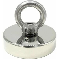 Magnete Super Potente Da 120 Kg Per Neodimi' NMagnete Forte NIdeale Per La Pesca Magnetica NØ 60mm Con L'occhio Dei Neodyms