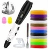 Penna 3D Set 3D Penna + Penne A Filamento 3d Con Schermo Lcd + Filamento 3d 12 Colori 1,75 Mm-Totale 120 Piedi Regalo Fai Da Te Per Bambini Adulti Principiante, Compatibile Con