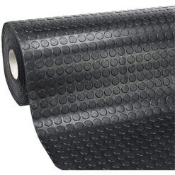 Tappeto In Gomma Bollato 1 Mm X 100h Cm Nero - Vendita Al Metro Lineare