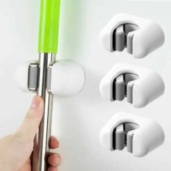 3 Pezzi Porta Scopa Da Parete, Porta Scopa Da Parete/Porta Scopa, Organizer Per Forniture Per La Pulizia Autoadesivo Resistente Per,