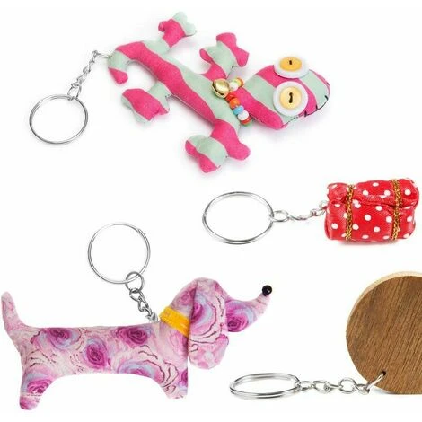 Anello Portachiavi Da 100 Pezzi, Portachiavi Da 25 Mm Anelli Portachiavi In Argento - immagine 5