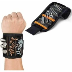 5 Griglie 15 Linee Giallo Magnetico Nero Oxford Panno Magnetico Cinghia Da Mano Strumento Magnetico