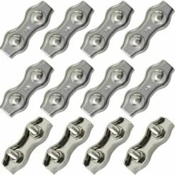 Morsetti Per Cavi In Acciaio Inossidabile Duplex Morsetti Per Cavi Doppi In Acciaio Inossidabile Connettore Per Fune Morsetto Per Cavi Duplex Morsetto Per Cavi M2 Per Cavi Con Fune Metallica Da 1,5 Mm