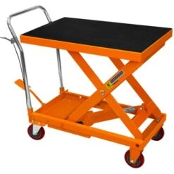 Pedana Idraulica 500KG 1100LBS Carrello Mobile Carrello Multi Altezza Posizione Di Blocco Pedale Manuale Tappetino In Gomma Antiscivolo Rimovibile 4 Ruote 2 Bloccaggio 81cm X 51cm