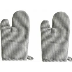 Guanti Da Forno A Strisce Nere 1 Paio Di Guanti Da Forno In Cotone Per Cucina E Pasticceria Guanti Da Forno Di Alta Qualità Guanti Da Forno In Cotone Resistente Al Calore Nero/bianco