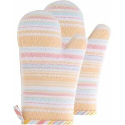 Guanti Da Forno A 300 ° C Guanti Da Forno Resistenti Al Calore Guanti Da Cucina Lavabili Guanti Da Cucina Manici Antiscivolo Con Anello Appeso Per Cuoco (T1)