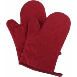 Guanti Da Forno In Silicone Antiscivolo Resistente Al Calore Guanti Da Forno Guanti Da Forno Guanti Da Forno Cotone 1 Paio Adatto Per La Cottura Griller Rosso
